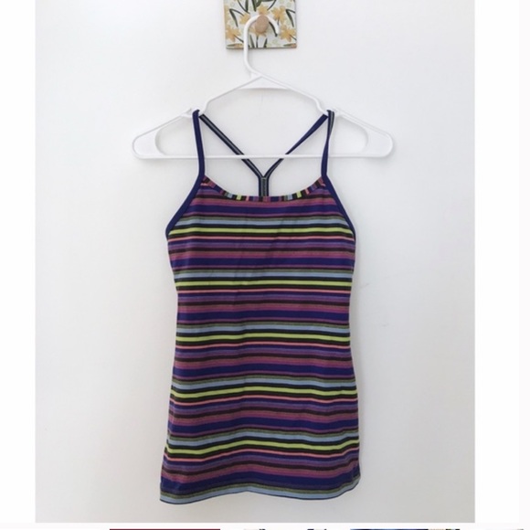 Lululemon Colors Poncho Stripe Power Y Tank 2 - Picture 2 of 5